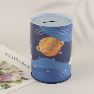 Factory Price Cute Cartoon Metal Money Box Iron Saving Pot