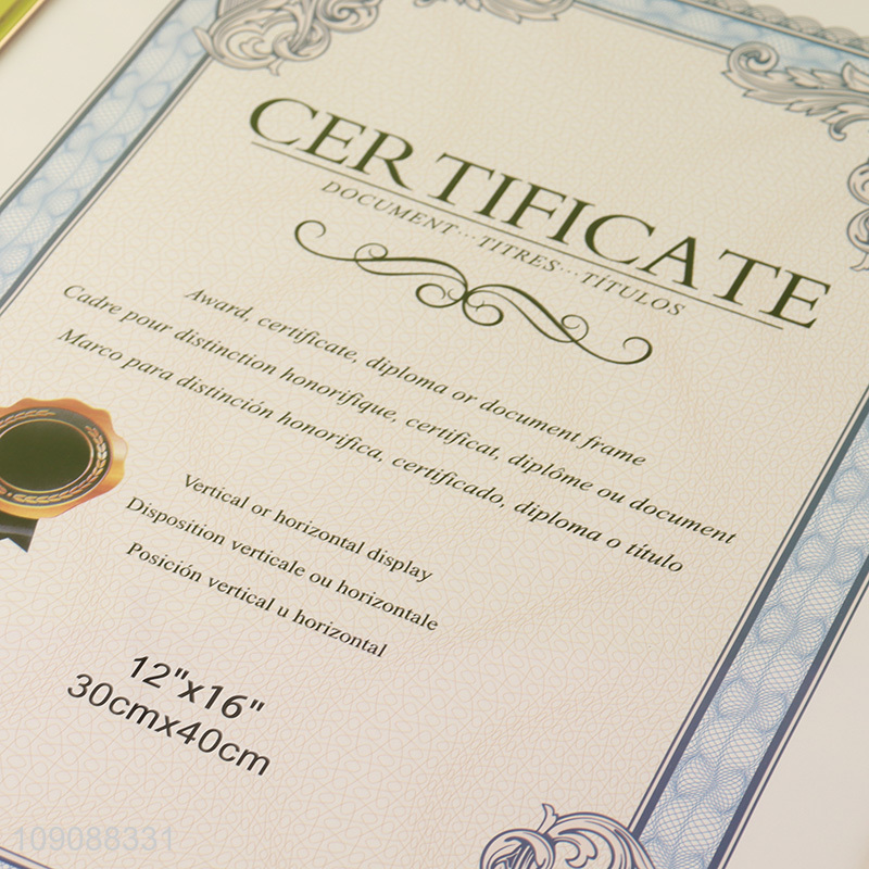 High Quality A3 Plastic Certificate Frame Plastic Picture Frame