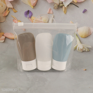 New Product 3Pcs 30ML Silicone Squeeze Bottle Set for Cream Lotion