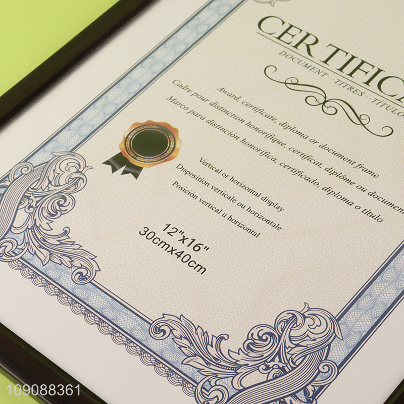 Good Quality A3 Plastic Certificate Frame Plastic Diploma Frame