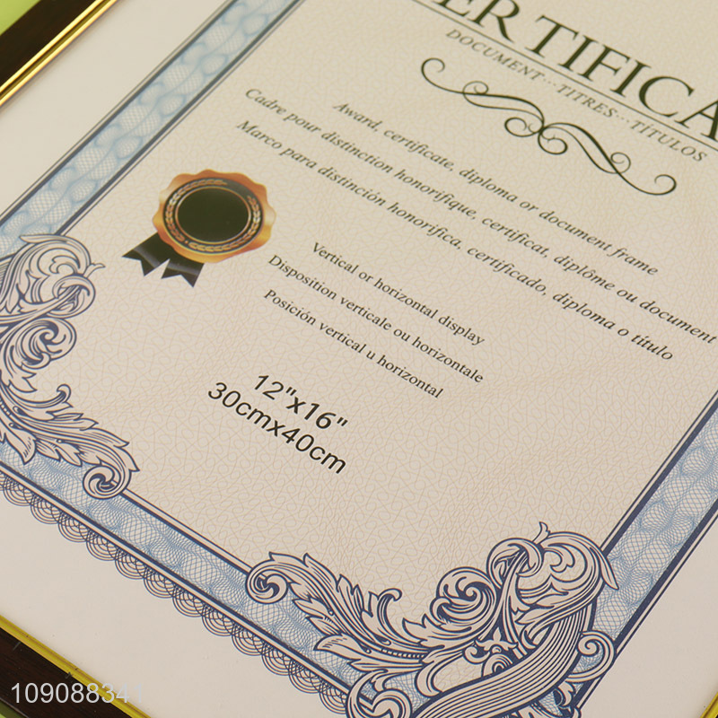 Hot Selling A3 Plastic Certificate Frame Plastic Photo Frame