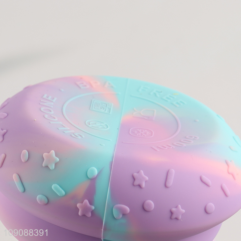 Wholesale 550ML foldable silicone water bottle travel water bottle