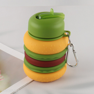 New Product 550ML Foldable Silicone Water Bottle for Outdoor Sports