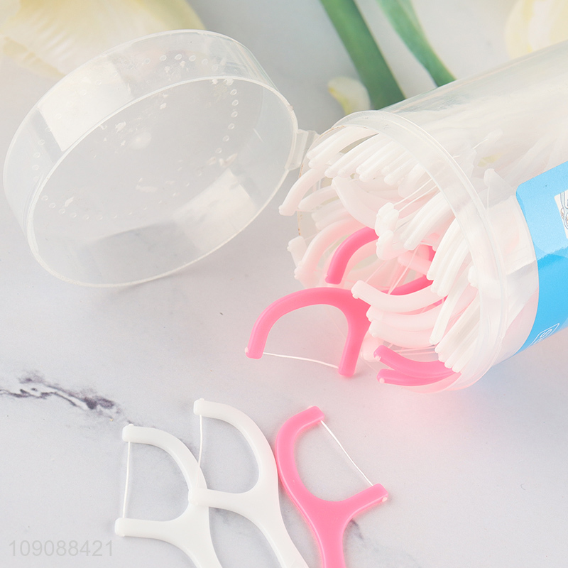 Good Quality 30 Pieces disposable Dental Floss Picks Advanced Clean Floss Picks