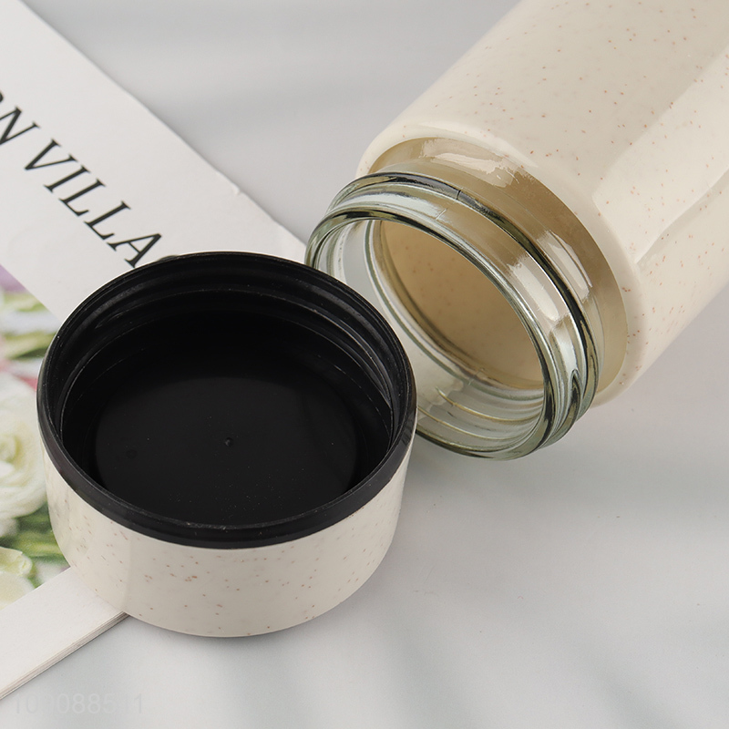 New Arrival 450ML Plastic Shell Glass Water Bottle for Men Women