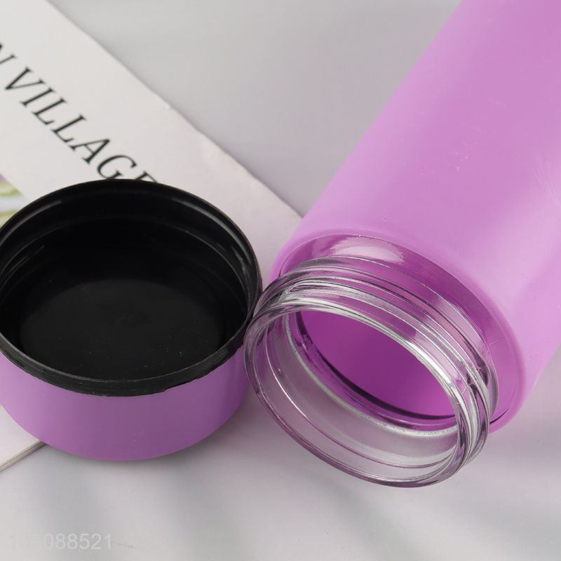 Good Quality 450ML Anti-Scald Glass Water Bottle with Plastic Shell