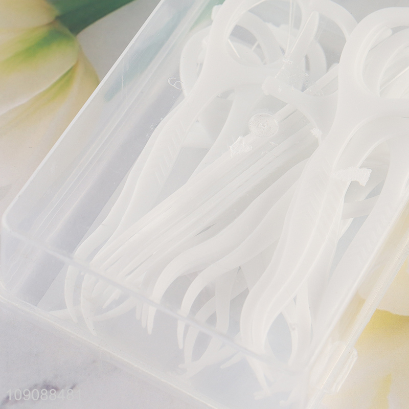 Online Wholesale 30 Pieces disposable Dental Floss Picks for Teeth Cleaning