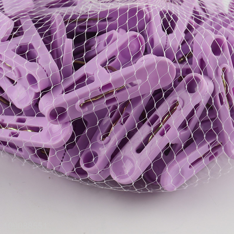 High quality 50 Pieces solid color Plastic Clothes Pegs for Outdoor Hanging