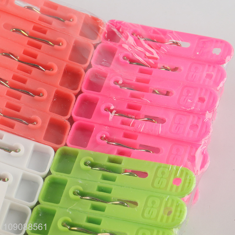 New Arrival 30 pieces colorful plastic clothes pegs plastic clothespins