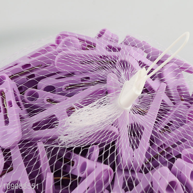 High quality 50 Pieces solid color Plastic Clothes Pegs for Outdoor Hanging