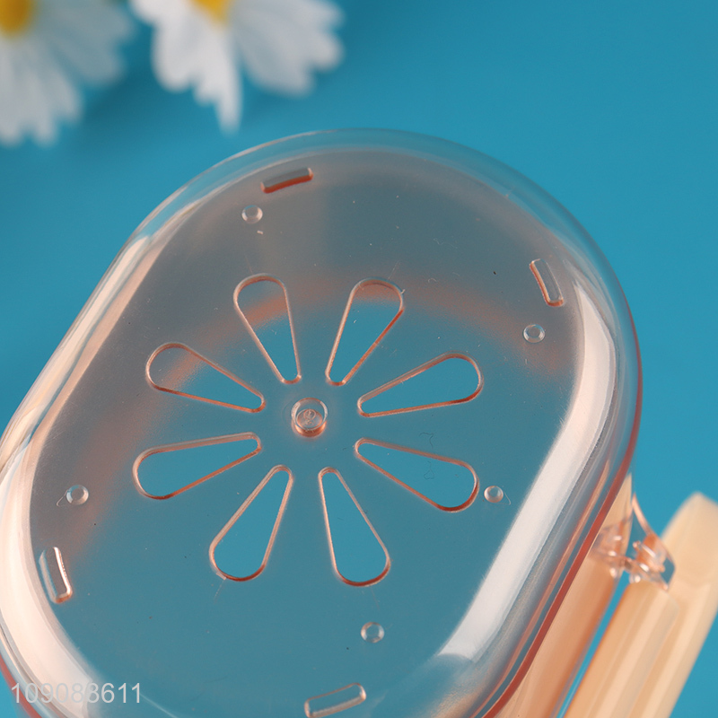 New Product Denture Bath Box with Strainer Basket Mouth Guard Case