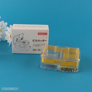 Good Quality 3 In 1 Pill Splitter Pill Crusher Portable Travel Pill Case