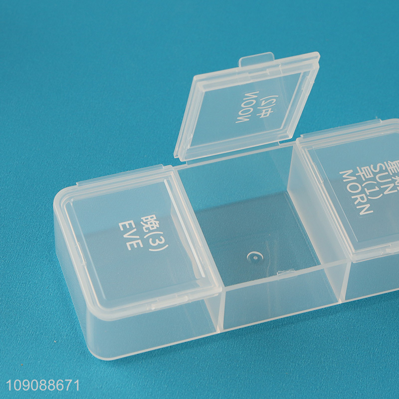 High Quality Portable 7-Day Pill Case 3 Times a Day Pill Container