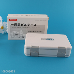 High Quality Portable 7-Day Pill Case 3 Times a Day Pill Container
