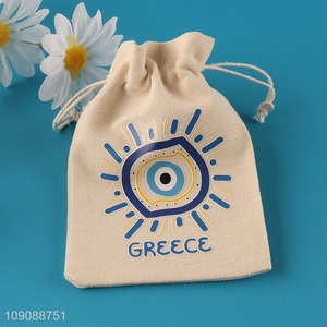 Hot Selling Cotton Linen Drawstring Bag Treat Bag Jewelry Pouch