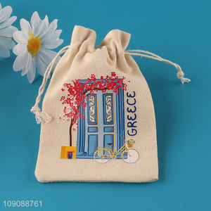 New Arrival Cotton Linen Drawstring Bag Treat Bag Small Gift Bag