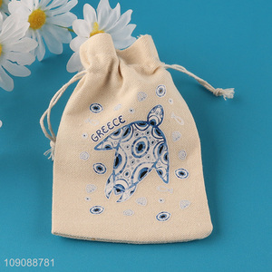 China Imports Cotton Linen Drawstring Bag Treat Bag Jewelry Pouch