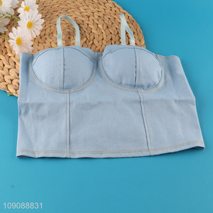 High Quality Women's Spaghetti Strap Corset Crop Top Cami Bras