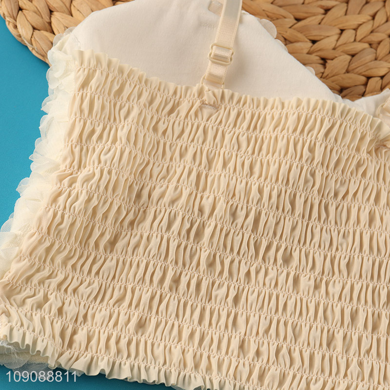 Factory Price Women's Strap Crop Top Cami Bra Push Up Bustier Top