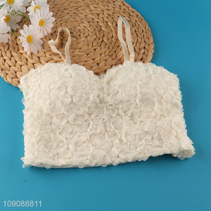 Factory Price Women's Strap Crop Top Cami Bra Push Up Bustier Top