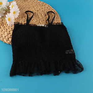 Factory Supply Women's Strap Crop Top Cami Bra Push Up Bustier Top