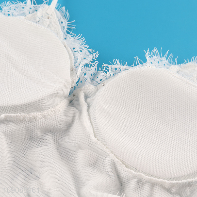 New Product Women's Strap Crop Top Cami Bra Push Up Bustier Top