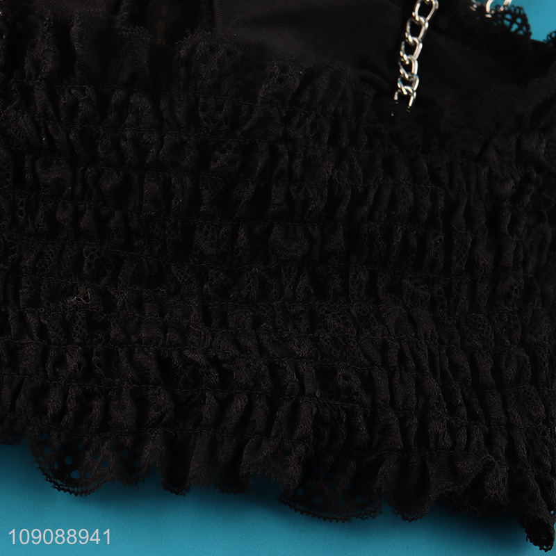 China Imports Women's Strap Crop Top Cami Bra Padded Bralettes