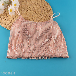 Hot Selling Women's Strap Crop Top Cami Bra Push Up Bustier Top