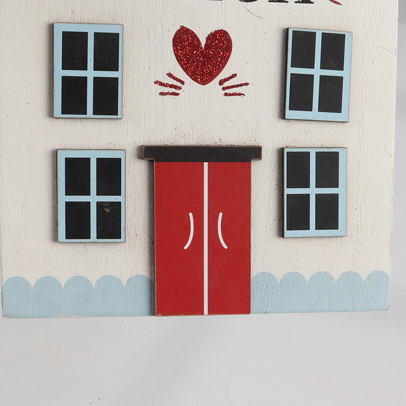 Top selling house shape wall decor home decor wooden crafts wholesale