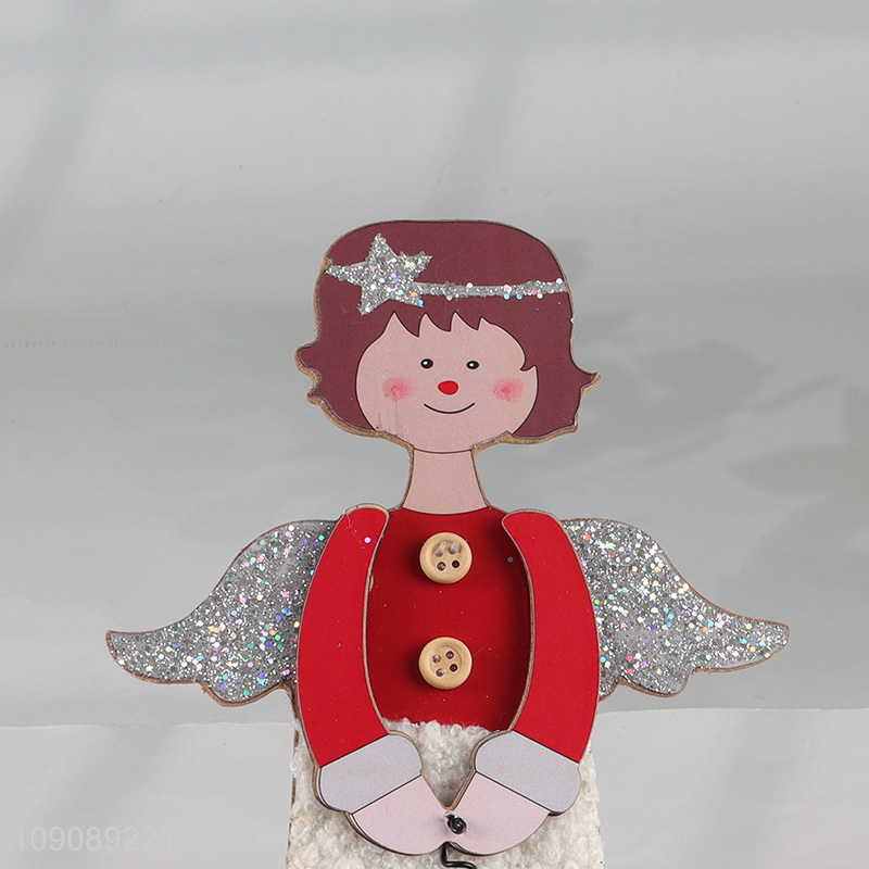 Top quality angle wooden crafts holiday home decor desktop decor ornament