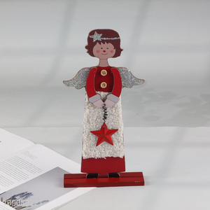 Top quality angle wooden crafts holiday home decor desktop decor ornament