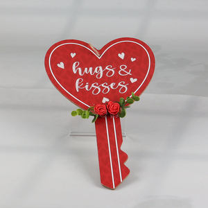 Factory products heart shape wooden home decor wall decoration for Valentine's Day