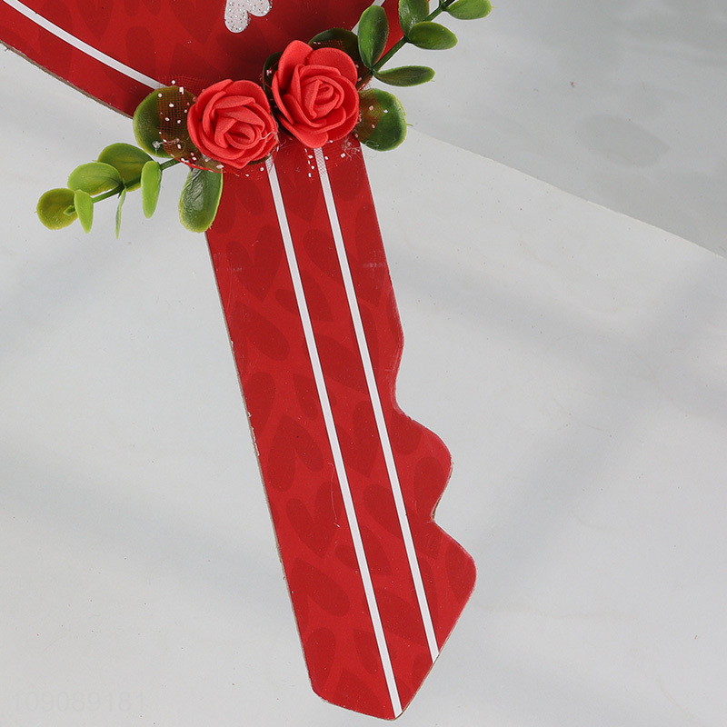 Factory products heart shape wooden home decor wall decoration for Valentine's Day