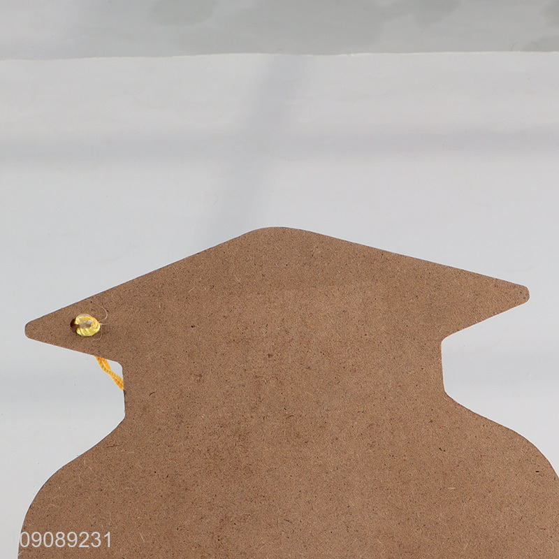 Factory price wooden crafts home decor wall decor for graduation party