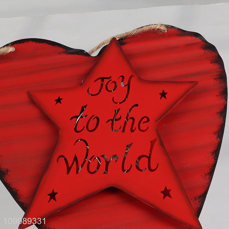 Good price joy to the world crafts holiday hanging ornament with lights