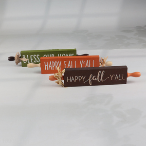 Best quality multicolor wooden crafts home decor desktop holiday decoration