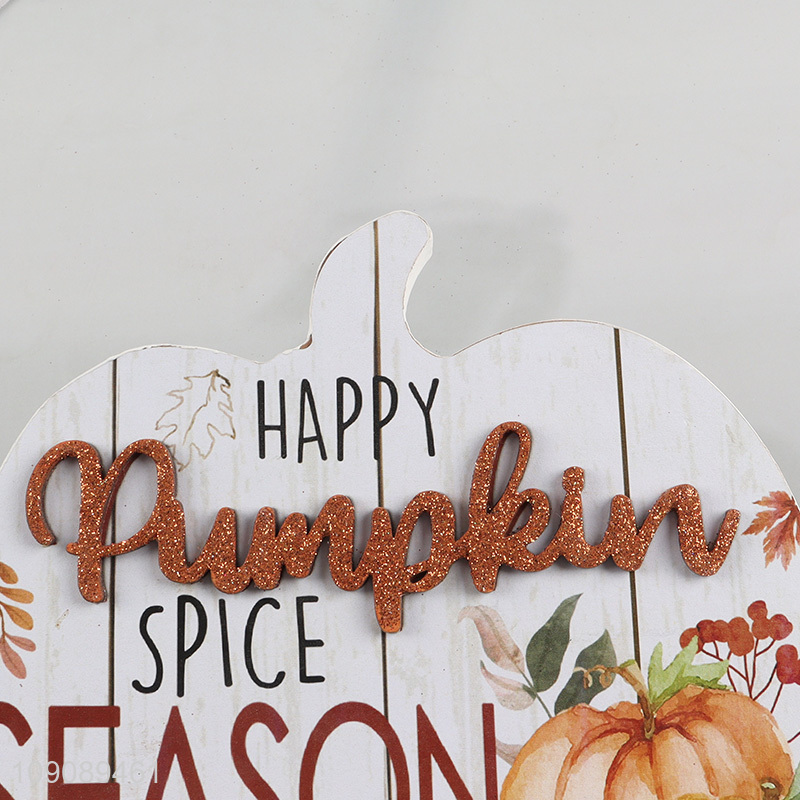 Good selling wooden crafts autumn holiday decoration desktop ornament