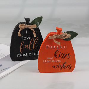 High quality wooden crafts pumpkin shape Harvest Festival ornament