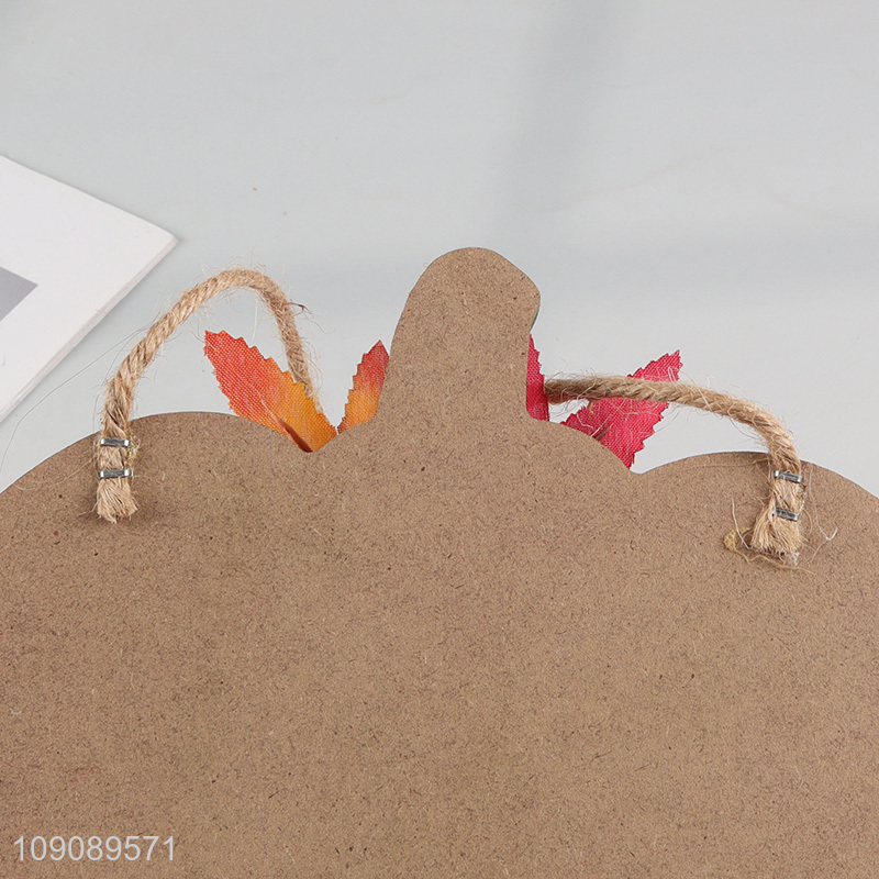 Popular products pumpkin shape wooden Thanksgiving Day hanging ornament