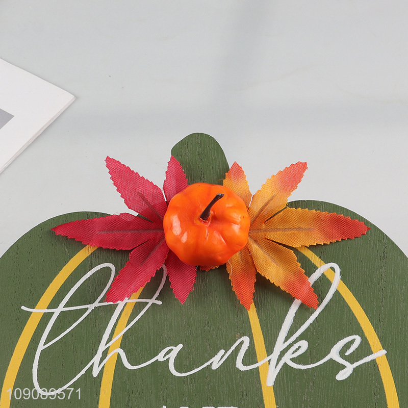 Popular products pumpkin shape wooden Thanksgiving Day hanging ornament