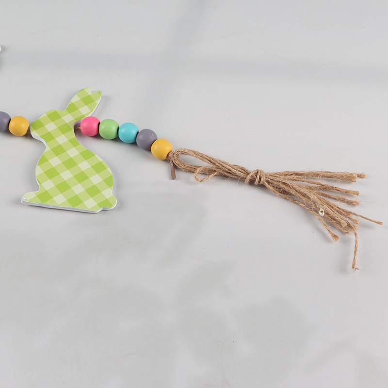 Popular products colorful rabbit wooden crafts Easter holiday decoration