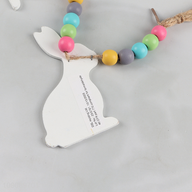 Popular products colorful rabbit wooden crafts Easter holiday decoration