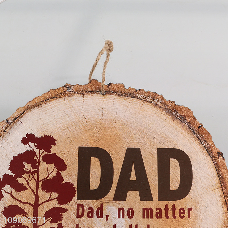 China products round wooden crafts Father's Day hanging ornament