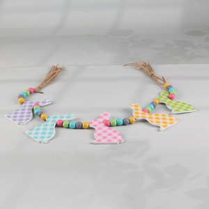 Popular products colorful rabbit wooden crafts Easter holiday decoration