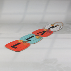 China supplier wooden crafts Harvest Festival hanging ornament decoration