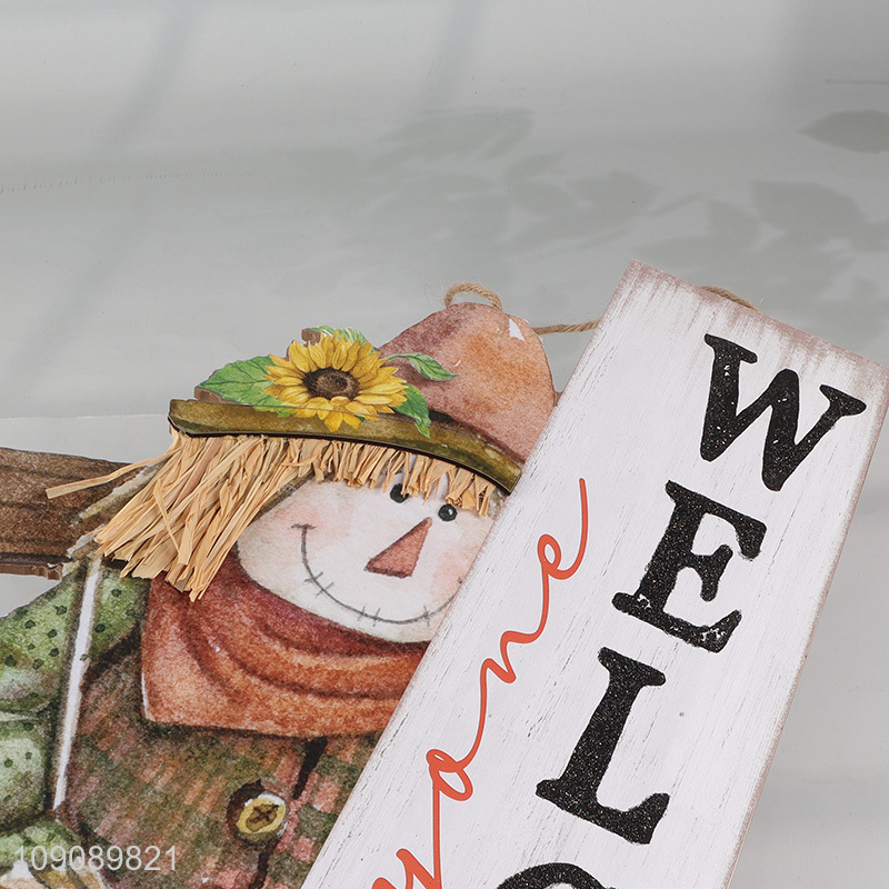 Online wholesale wooden crafts welcome holiday hanging ornament for decoration