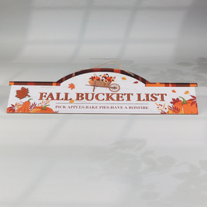 Latest products fall bucket list wooden crafts holiday hanging ornament decoration