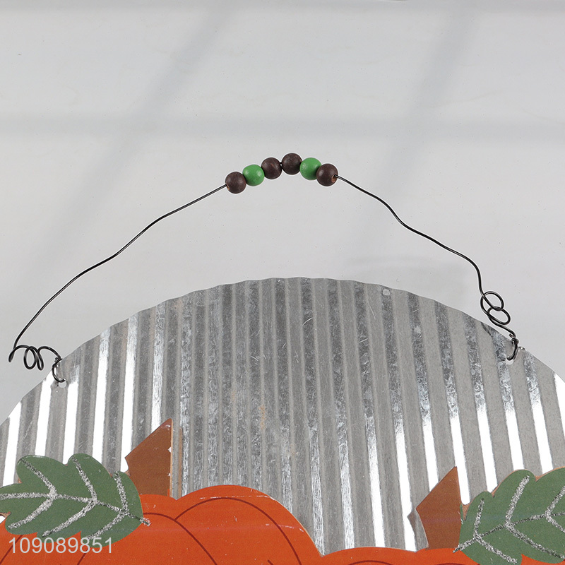 Factory supply wooden crafts sign holiday pumpkin wall hanging decoration