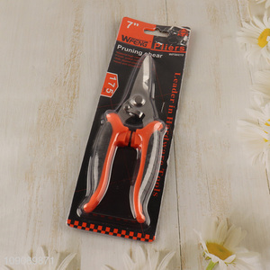 China Imports 7 Inch Heavy Duty Steel Pruning Shears Garden Clippers