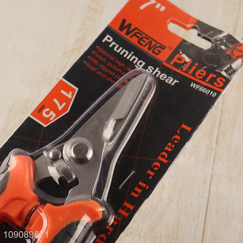 China Imports 7 Inch Heavy Duty Steel Pruning Shears Garden Clippers